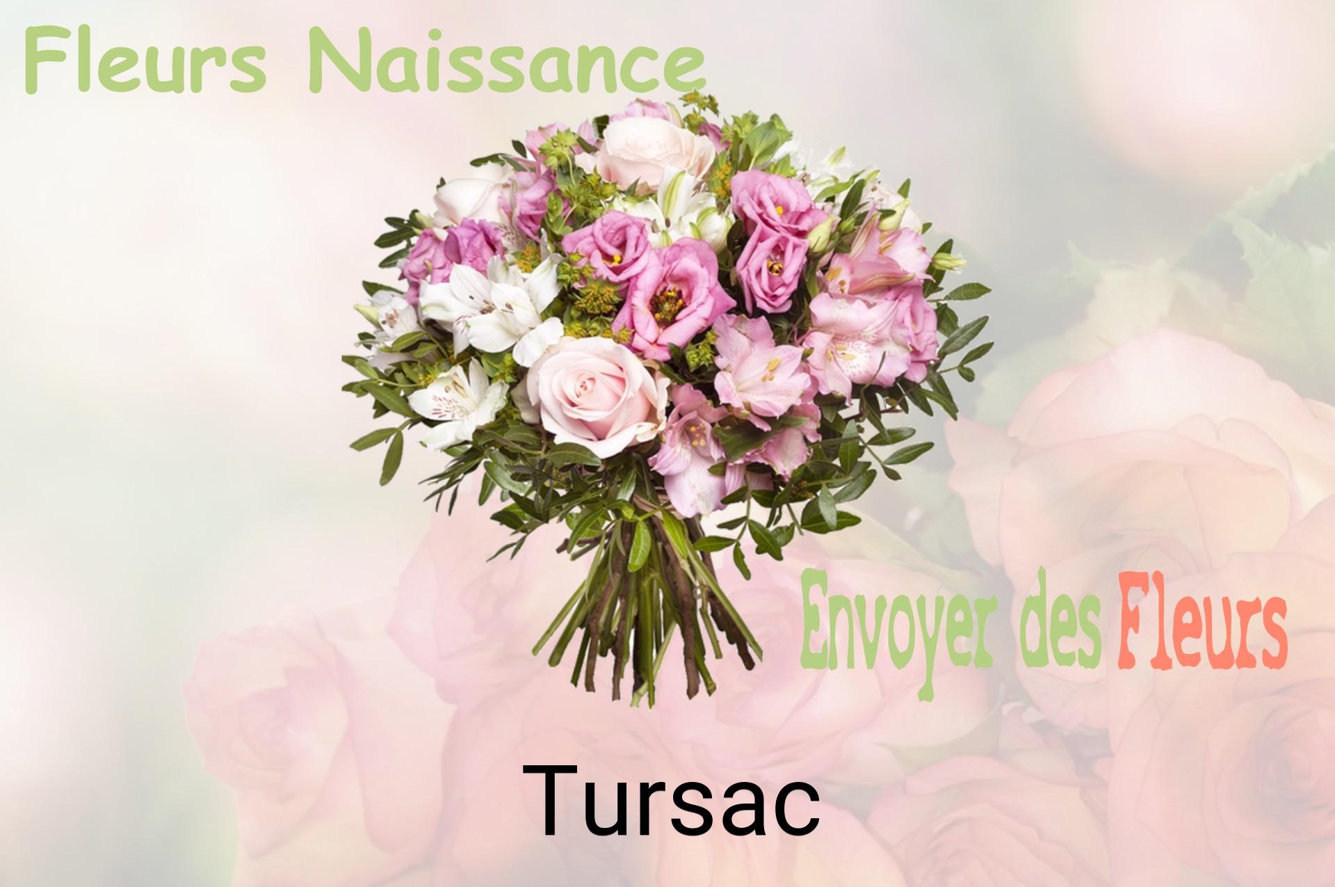 Bouquet de fleurs de naissance livré à Tursac