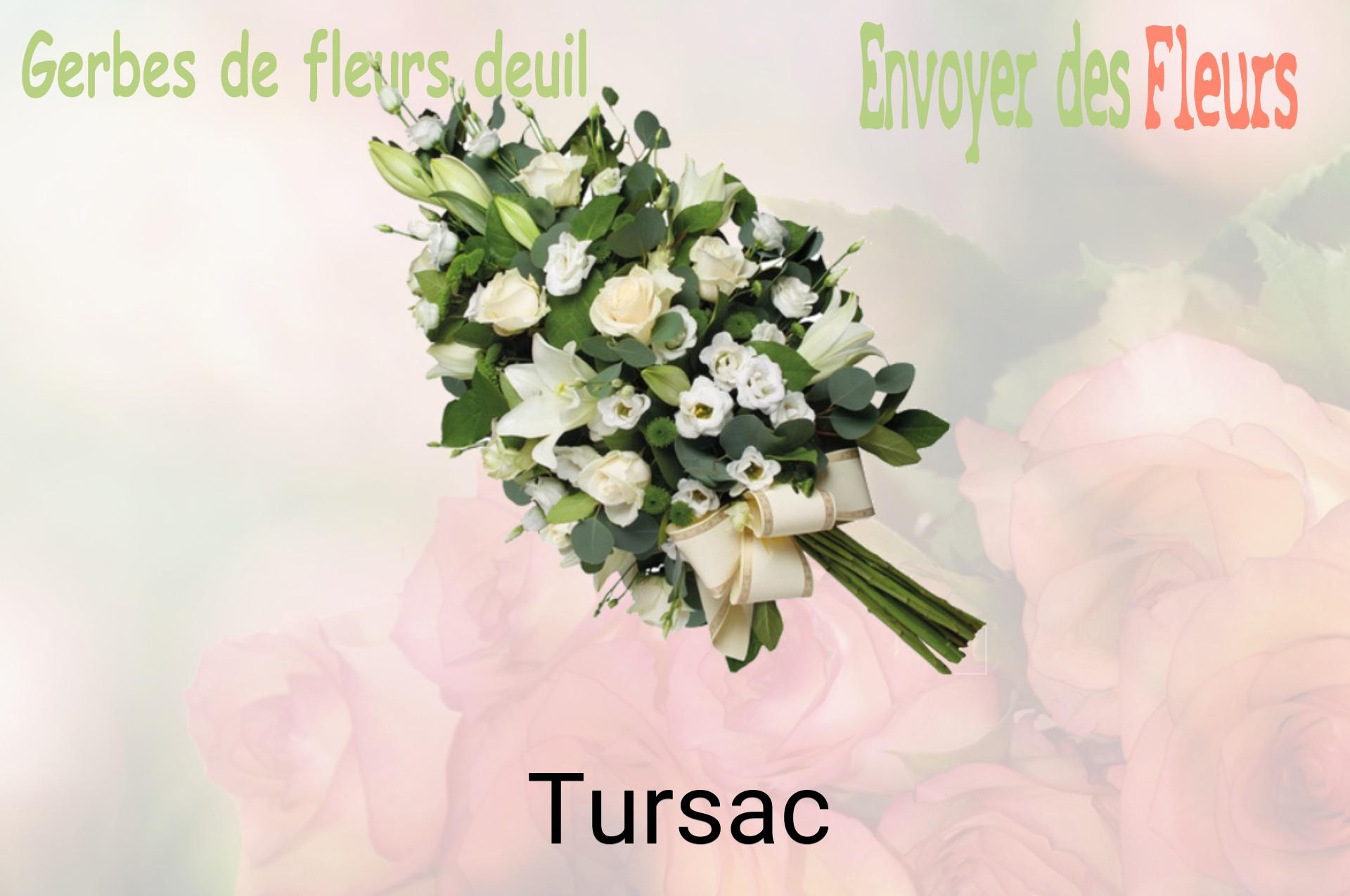 Gerbe de fleurs de deuil livrée à Tursac